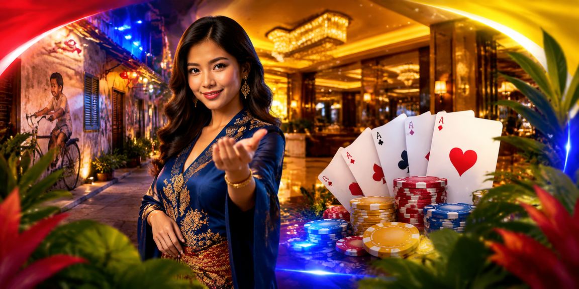 Suasana permainan poker gaya Melayu di Penang dengan pemain fokus